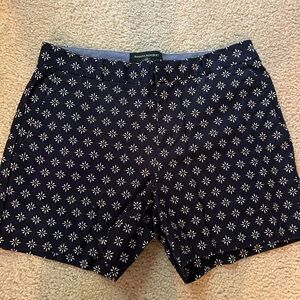 Banana Republic Dark Blue Floral Print Shorts